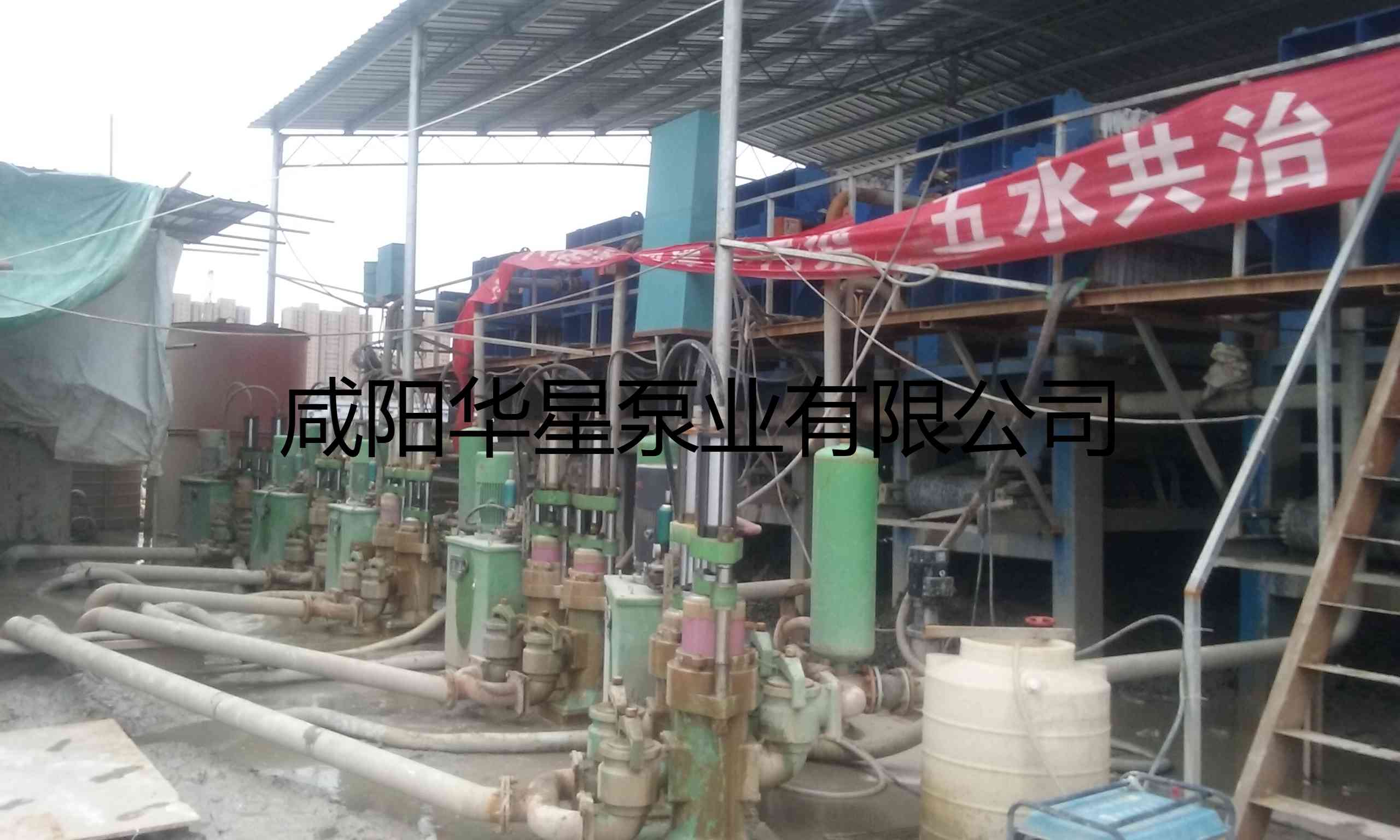 華星陶瓷柱塞泵打樁污泥使用現場-03